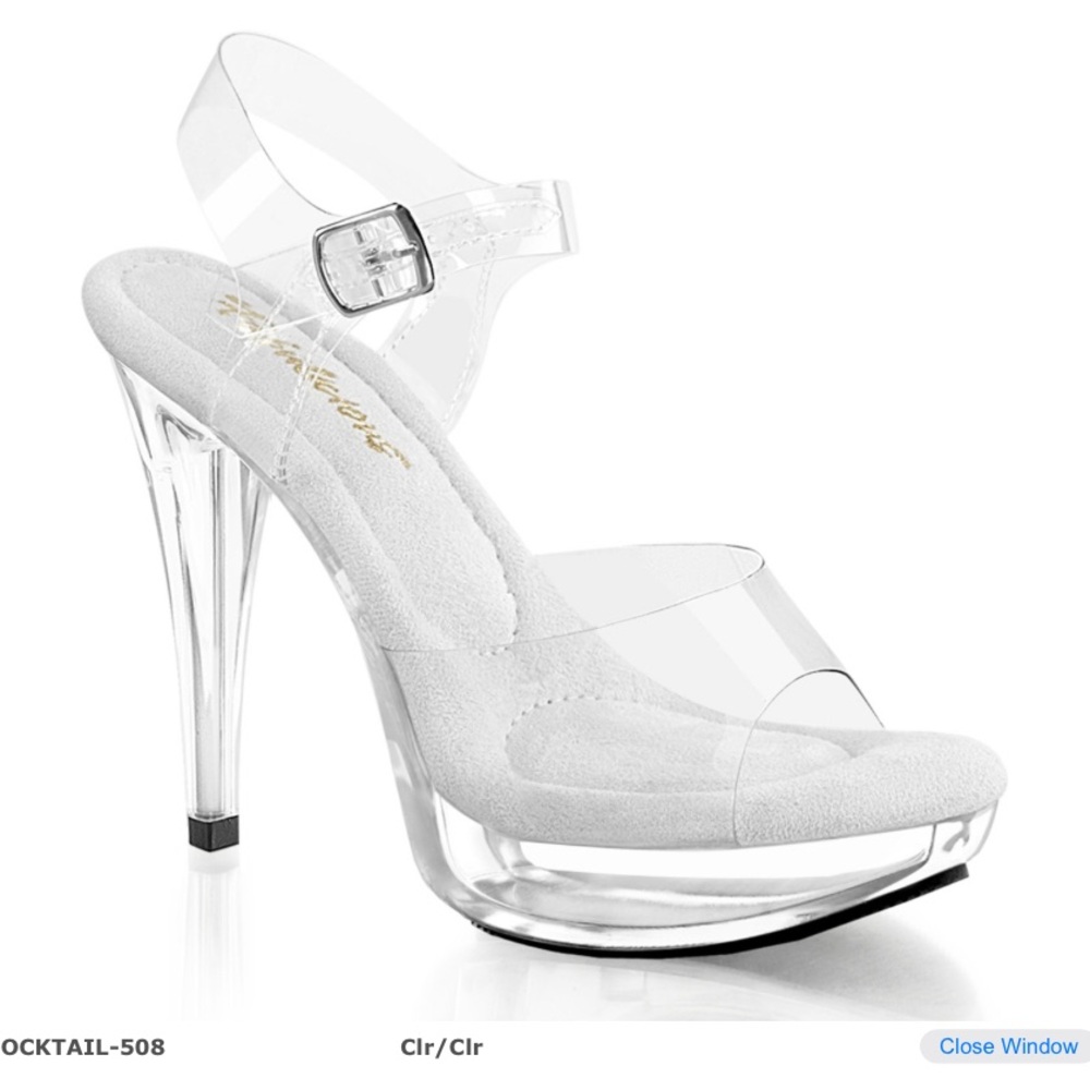 Pleaser Clear Lucite Platform Stiletto Sandals